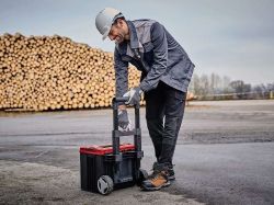 Ящик модульный для инструмента Einhell E-Case L, на колесиках, телескопическая ручка, 40.6х44.4х35.5см, пластик 4540014 - Картинка 3