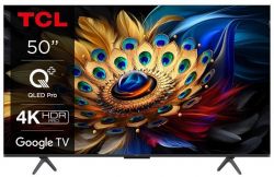 �������� 50" TCL QLED 4K 60Hz Smart Google TV Black 50C69B