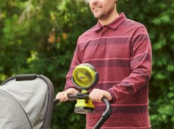 Вентилятор акумуляторний Ryobi ONE+ RCF18-0 18В 3400об·хв 2 швидкості поворотний 0.4кг без АКБ та ЗП 5133005400 - Картинка 4