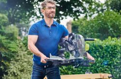 Ryobi Пила торцювальна RMS18254X-0, акумуляторна, 18В ONE+ НР, з протяжкою, диск 254мм, 14кг, без АКБ та ЗП 5133005736 - Картинка 4