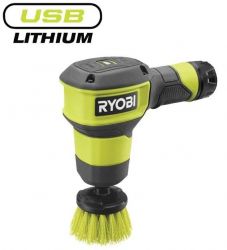 Щітка акумуляторна Ryobi USB Lithium RSCR4-0 4В диск 5см 200/300об/хв IPX7 0.49кг без АКБ та ЗП 5133006184 - Картинка 2