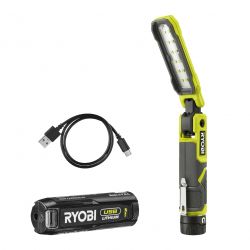 Фонарь инспекционный аккумуляторный Ryobi USB Lithium RLI4-120G, 4В, 2А·ч, 650лм, 3 функции освещения, магнит, зажим 5133006225 - Картинка 2