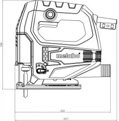 Лобзик Metabo STEB 65 QUICK, 450Вт, хід 18мм, 600-3000об/хв, кофр, 1.9кг 601030500 - Картинка 2