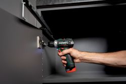 Шурповерт-дриль Metabo POWERMAXX BS BL, акумуляторний, 2*12 В, 2 Ач, 0-400/0-1500 об/хв, патрон 1-10мм, 20/38 Нм, кейс, 0.7кг 601721500 - Картинка 2