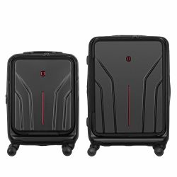 Набор чемоданов Wenger Amplix Hardside, поликарбонат, (S+M), TSA, 4 колеса, EXP, чёрный 653332 - Картинка 2