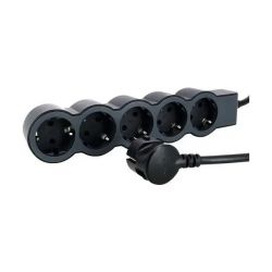 Удлинитель Legrand стандарт, 5хSchuko, 16А, 3м, чёрный 694564 - Картинка 2