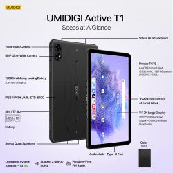  UMIDIGI Active T1 (MT09) 11" 8, 128, LTE, 10000, Android,  6973553523576 -  26