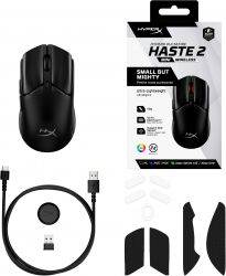  HyperX Pulsefire Haste 2 mini, RGB, USB-A/WL/BT,  7D388AA -  9