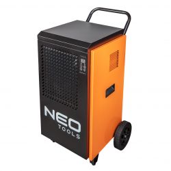 Осушитель воздуха промышленный Neo Tools, 950Вт, 250м2, 400 м3/ч, 70л/сутки, непрерывный слив, LCD дисплей, прогр.времени работы, IP22 90-161