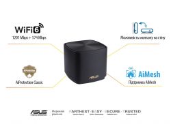 ASUS Маршрутизатор ZenWiFi XD4 1PK PLUS black AX1800 1xGE LAN 1x1GE WAN WPA3 OFDMA MESH 90IG07M0-MO3C10 - Картинка 7