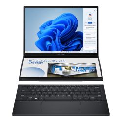 ������� ASUS Zenbook Duo UX8406CA-QL048W 14" FHD OLED, Intel Ultra 9 285H, 32GB, F2TB, UMA, Win11, ����� 90NB14X1-M001R0