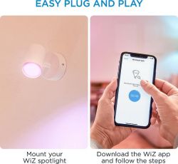 Светильник точечный накладной умный WiZ IMAGEO Spots, 1х5W 2200-6500K RGB белый 929002658701 - Картинка 14