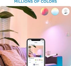 Светильник точечный накладной умный WiZ IMAGEO Spots, 1х5W 2200-6500K RGB белый 929002658701 - Картинка 9