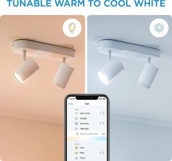WiZ Розумний накладний точковий світильник IMAGEO Spots 2x5W 2200-6500K RGB Wi-Fi білий 929002658801 - Картинка 8