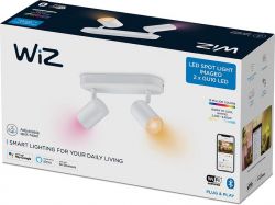 WiZ Розумний накладний точковий світильник IMAGEO Spots 2x5W 2200-6500K RGB Wi-Fi білий 929002658801 - Картинка 14