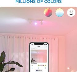 WiZ Розумний накладний точковий світильник IMAGEO Spots 3x5W 2200-6500K RGB Wi-Fi білий 929002658901 - Картинка 8