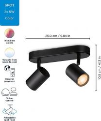 ���������� �������� ��������� ����� WiZ IMAGEO Spots, 2�5W, 2200-6500K, RGB, Wi-Fi, ������ 929002659101 - �������� 11