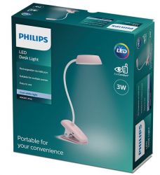   Philips LED Reading Desk lamp Donutclip, 3w, 4000K, 1200mAh (Lithium battery),  929003179627 -  6