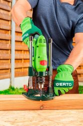 Verto Рукавички робочі, синтетична шкіра, р.9, зелений 97H121 - Картинка 4