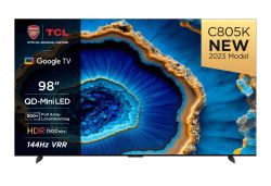  98" TCL MiniLED 4K 144Hz Smart Google TV Titan ONKYO sound 98C805K