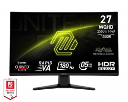  MSI 27" MAG 274CQF 2xHDMI, DP, Audio, VA, 2560x1440, 180Hz, 0.5ms, sRGB 128%, CURVED, AdaptiveSync 9S6-3CE31T-007