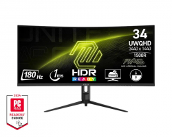 ������� MSI 34" MAG 342CQR-E2 2xHDMI, DP, Audio, VA, 3440x1440, 21:9, 180Hz, 1ms, sRGB 119%, CURVED, FreeSync, HAS 9S6-3DB64H-083