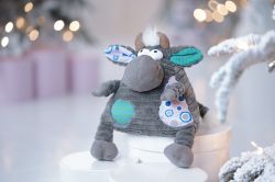 М'яка іграшка Same Toy Корова/Бик (сірий) 18 см A1004/18 - Картинка 5