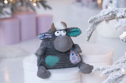 М'яка іграшка Same Toy Корова/Бик (сірий) 18 см A1004/18 - Картинка 6