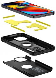 ����� Spigen ��� Apple iPhone 12 Pro Max Tough Armor, Black ACS01626 - �������� 4