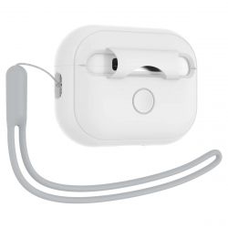  Spigen  Apple AirPods Pro 2 Silicone Fit, White+Strap Gray ACS05811 -  8