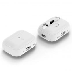  Spigen  Apple AirPods Pro 2 Silicone Fit, White+Strap Gray ACS05811 -  6