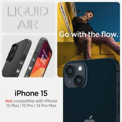  Spigen  Apple iPhone 15 Liquid Air, Matte Black ACS06790 -  15