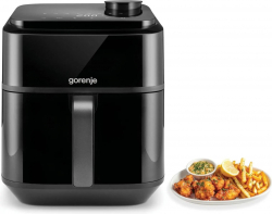 Мультипіч Gorenje 1800Вт, чаша-6.7л, сенсорне управл., 8 авто. програм, пластик+метал, чорний AF1800ST - Картинка 10