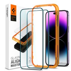   Spigen  Apple Iphone 14 Pro Max Glas tR Align Master FC (2 Pack), Black AGL05204
