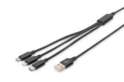  DIGITUS 3-in-1 Charger Cable AK-300160-010-S
