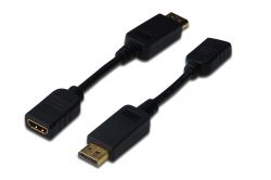 Digitus DisplayPort to HDMI (AM/AF) 0.15m Black AK-340400-001-S -  1