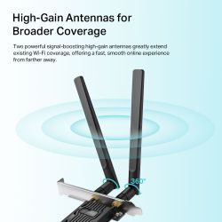 WiFi-адаптер TP-LINK Archer TX20E AX1800, PCI-Express x1, BT5.2 ARCHER-TX20E - Картинка 4