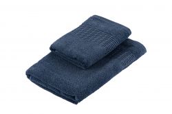 Набор полотенец махровых Ardesto Lotus 2 шт., 50х90см, 70х140см, 100% хлопок, синий ART2357NA - Картинка 2