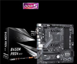   ASRock B450M PRO4 R2.0 (AMD B450 Socket AM4 DDR4)