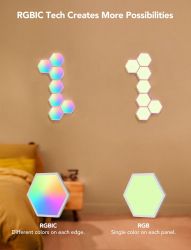 Набор настенных светильников Govee H6061 Glide Hexa Light Panels 10шт RGB Белый B6061301 - Картинка 31