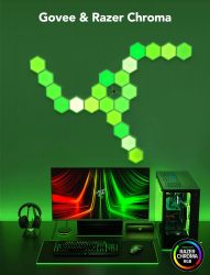Набор настенных светильников Govee H6061 Glide Hexa Light Panels 10шт RGB Белый B6061301 - Картинка 34