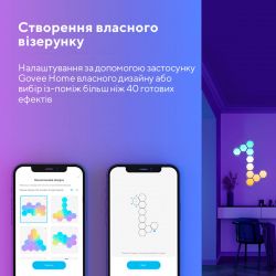Набор настенных светильников Govee H6061 Glide Hexa Light Panels 10шт RGB Белый B6061301 - Картинка 9