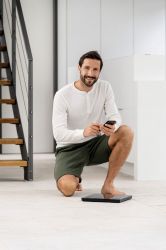 Beurer Ваги підлогові, 180кг, підкл. до смартфону, сенс. керування, 3хААА в комплекті, скло, чорний BF_500 - Картинка 6