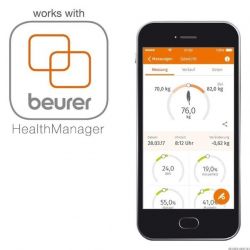 Весы Beurer напольные, 180кг, подкл. к смартфону, сенс. управл., 2хААА в компл, стекло, черные BF_600_PURE_BLACK - Картинка 6