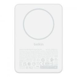 Belkin Power Bank 10000mAh, Slim Magnetic Wireless, white BPD015HQWH