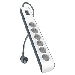 Удлинитель сетевой Belkin 2м, 6хТипF, 16А, фильтр, белый BSV603VF2M-V2 - Картинка 3