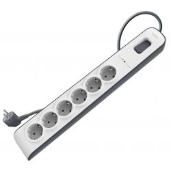 Удлинитель сетевой Belkin 2м, 6хТипF, 16А, фильтр, белый BSV603VF2M-V2 - Картинка 2