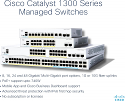 Коммутатор Cisco Catalyst 1300X 48xGE, PoE, 4x10G SFP+ C1300X-48P-4X - Картинка 3