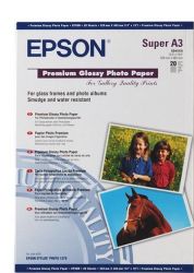 Epson  A3+ Premium Glossy Photo Paper, 20. C13S041316