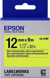    Epson LK4YBF  LW-300/400/400VP/700 Fluorescent Black/Yellow 12mm/9m C53S654010 -  1